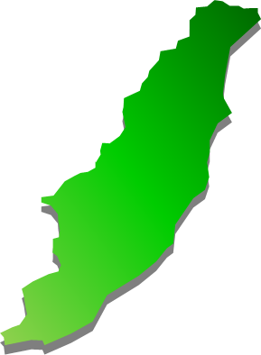 粟島（新潟県）の外観図形イラスト画像