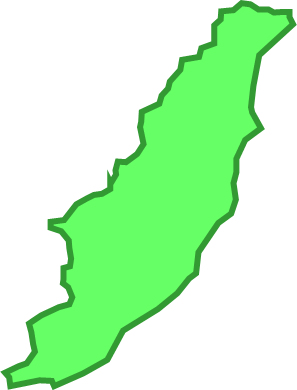 粟島（新潟県）の外観図形イラスト画像