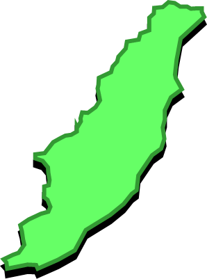 粟島（新潟県）の外観図形イラスト画像