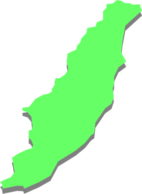 粟島（新潟県）の外観図形イラスト画像