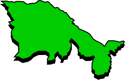 知夫里島（島根県）の外観図形イラスト画像