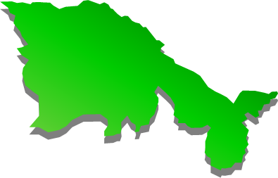 知夫里島（島根県）の外観図形イラスト画像