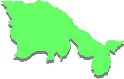 知夫里島（島根県）の外観図形イラスト画像