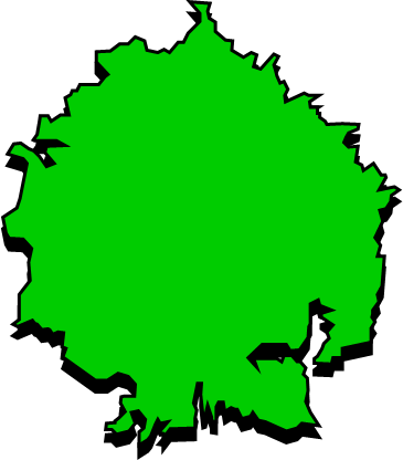 島後島、隠岐の島（島根県）の外観図形イラスト画像