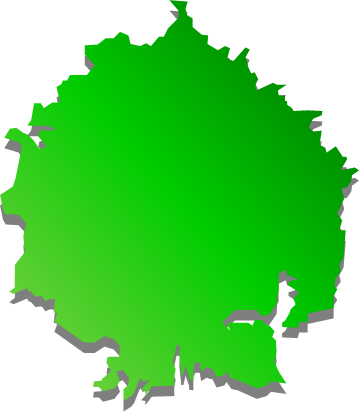 島後島、隠岐の島（島根県）の外観図形イラスト画像