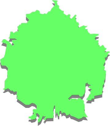 島後島、隠岐の島（島根県）の外観図形イラスト画像