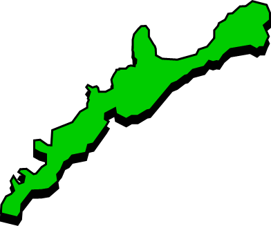 択捉島（北海道）の外観図形イラスト画像
