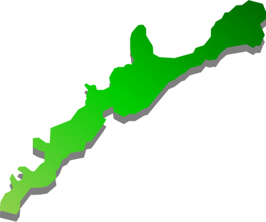 択捉島（北海道）の外観図形イラスト画像