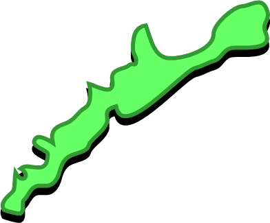 択捉島（北海道）の外観図形イラスト画像