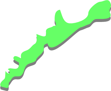 択捉島（北海道）の外観図形イラスト画像