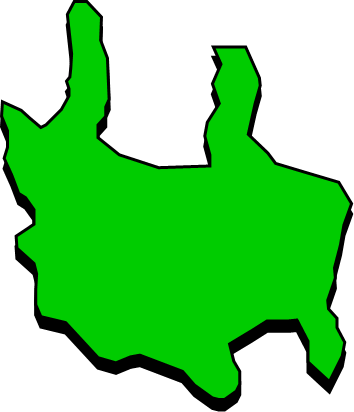 福浦島（宮城県）の外観図形イラスト画像