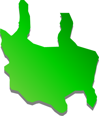 福浦島（宮城県）の外観図形イラスト画像