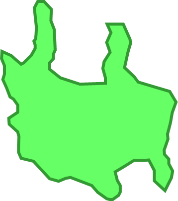 福浦島（宮城県）の外観図形イラスト画像