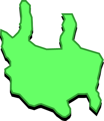 福浦島（宮城県）の外観図形イラスト画像