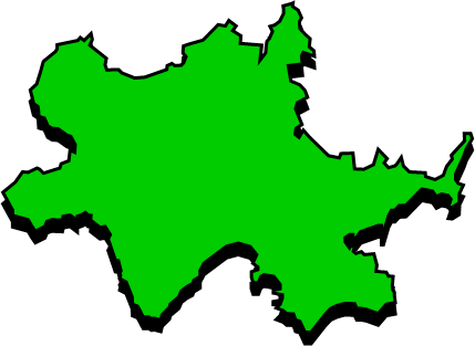 伯方島（広島県）の外観図形イラスト画像