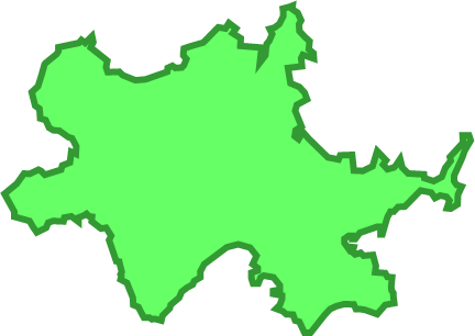 伯方島（広島県）の外観図形イラスト画像