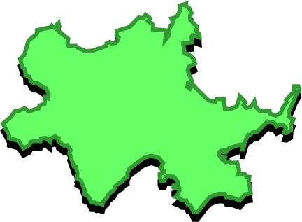 伯方島（広島県）の外観図形イラスト画像