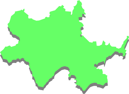 伯方島（広島県）の外観図形イラスト画像