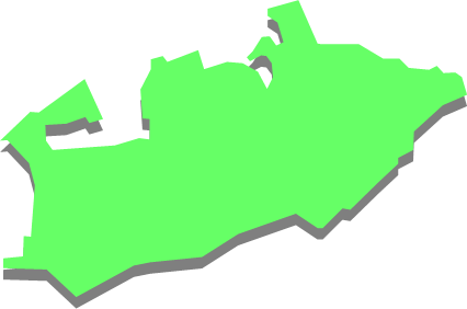 日間賀島(愛知県)の外観図形イラスト画像