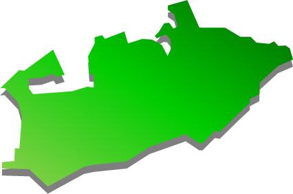 日間賀島(愛知県)の外観図形イラスト画像