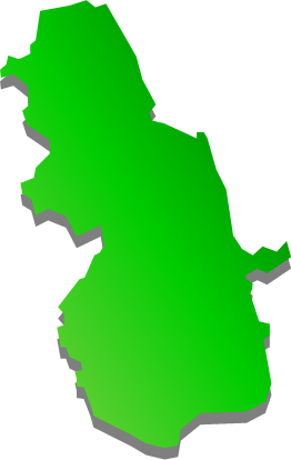 生名島（広島県）の外観図形イラスト画像