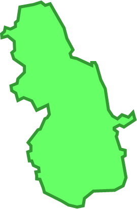 生名島（広島県）の外観図形イラスト画像
