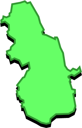 生名島（広島県）の外観図形イラスト画像