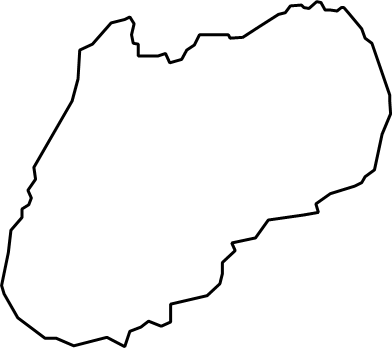 生口島（広島県）の外観図形イラスト画像