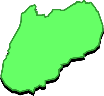 生口島（広島県）の外観図形イラスト画像