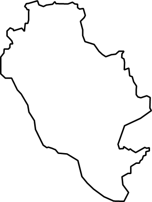 因島（広島県）の外観図形イラスト画像