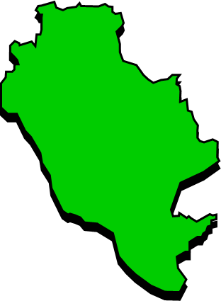 因島（広島県）の外観図形イラスト画像