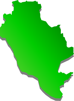 因島（広島県）の外観図形イラスト画像