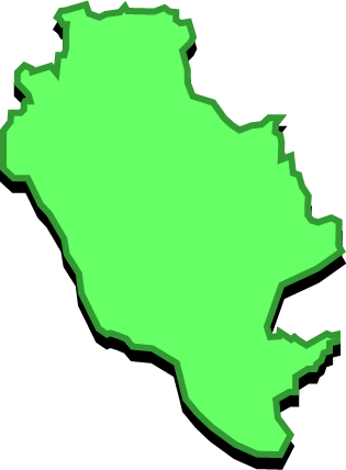 因島（広島県）の外観図形イラスト画像