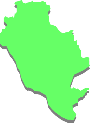 因島（広島県）の外観図形イラスト画像