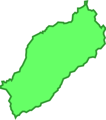 厳島、宮島（広島県）の外観図形イラスト画像