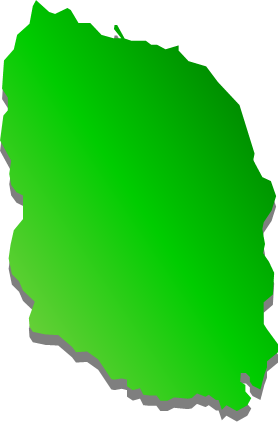 伊豆大島（東京都）の外観図形イラスト画像