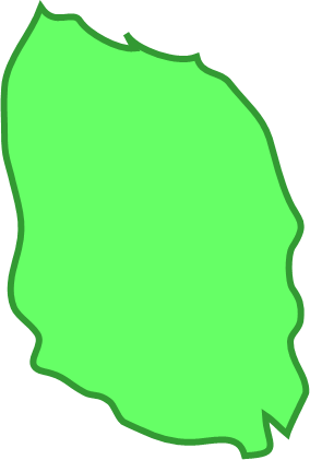 伊豆大島（東京都）の外観図形イラスト画像