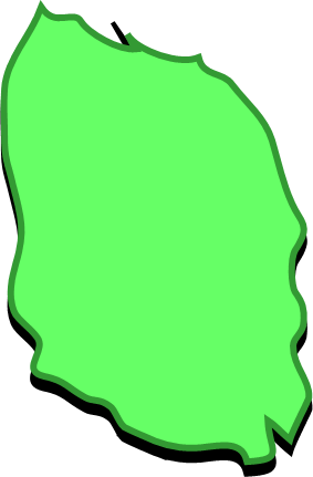 伊豆大島（東京都）の外観図形イラスト画像