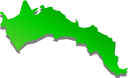 寒風沢島（宮城県）の外観図形イラスト画像