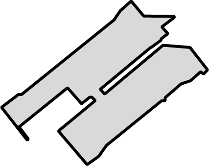 関西国際空港（大阪府）の外観図形イラスト画像