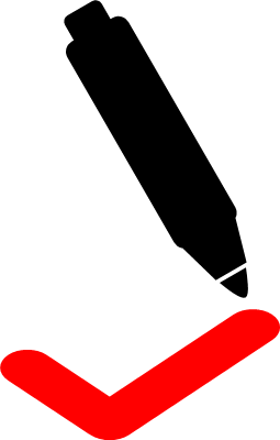 記入済マーク画像