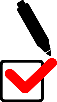 記入済マーク画像