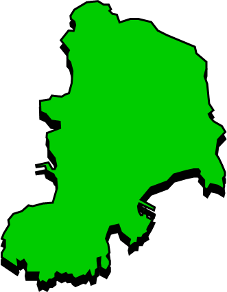 神津島（東京都）の外観図形イラスト画像