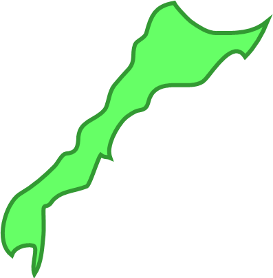 国後島(北海道)の外観図形イラスト画像