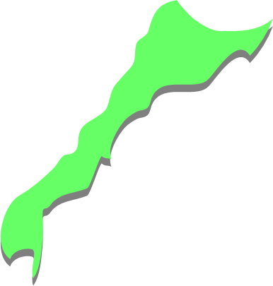 国後島(北海道)の外観図形イラスト画像