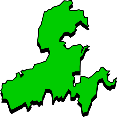 倉橋島（広島県）の外観図形イラスト画像