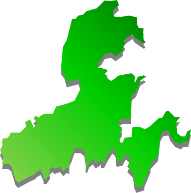 倉橋島（広島県）の外観図形イラスト画像
