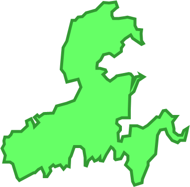 倉橋島（広島県）の外観図形イラスト画像