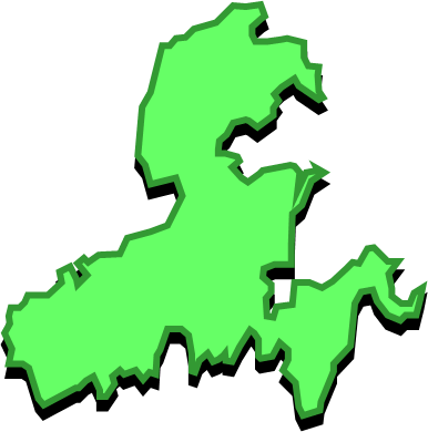 倉橋島（広島県）の外観図形イラスト画像