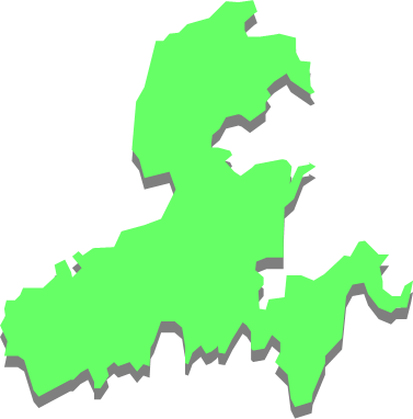 倉橋島（広島県）の外観図形イラスト画像